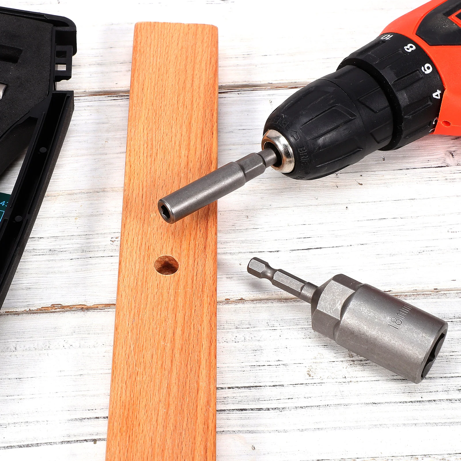 1 set Deepened Hex Bit Sockets 80mm Electric Drill Metric Attachments Chrome Vanadium Steel Drilling Nut Driver Set
1 set Deepened Hex Bit Sockets 80mm Electric Drill Metric Attachments Chrome Vanadium Steel Drilling Nut Driver Set