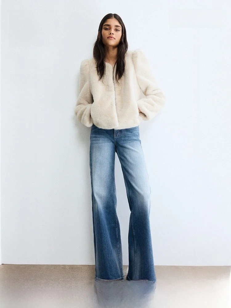 H&M Women's Straight Leg High Waist Jeans Summer Wide Waist Design Long Pants Casual Style Cotton Stretch Fabric
H&M Women's Straight Leg High Waist Jeans Summer Wide Waist Design Long Pants Casual Style Cotton Stretch Fabric