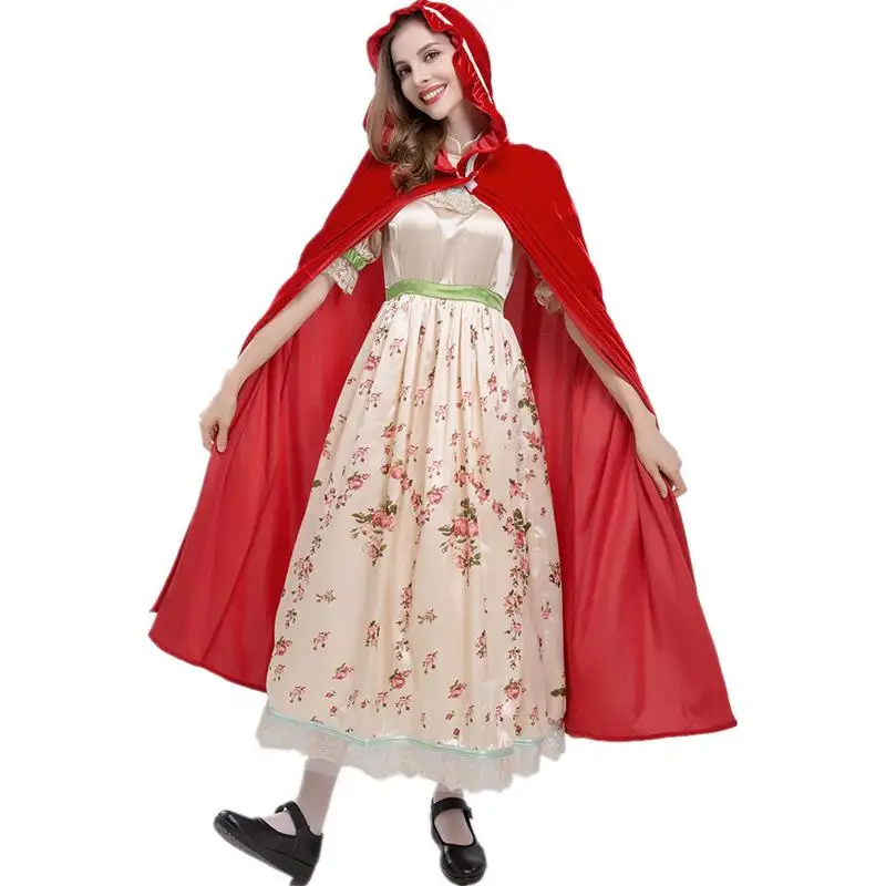 New Halloween Costume Little Red Riding Hood Floral Long Skirt Cosplay Fairy Tale Play Role Playing Traditional Ethnic Women'...
New Halloween Costume Little Red Riding Hood Floral Long Skirt Cosplay Fairy Tale Play Role Playing Traditional Ethnic Women'...