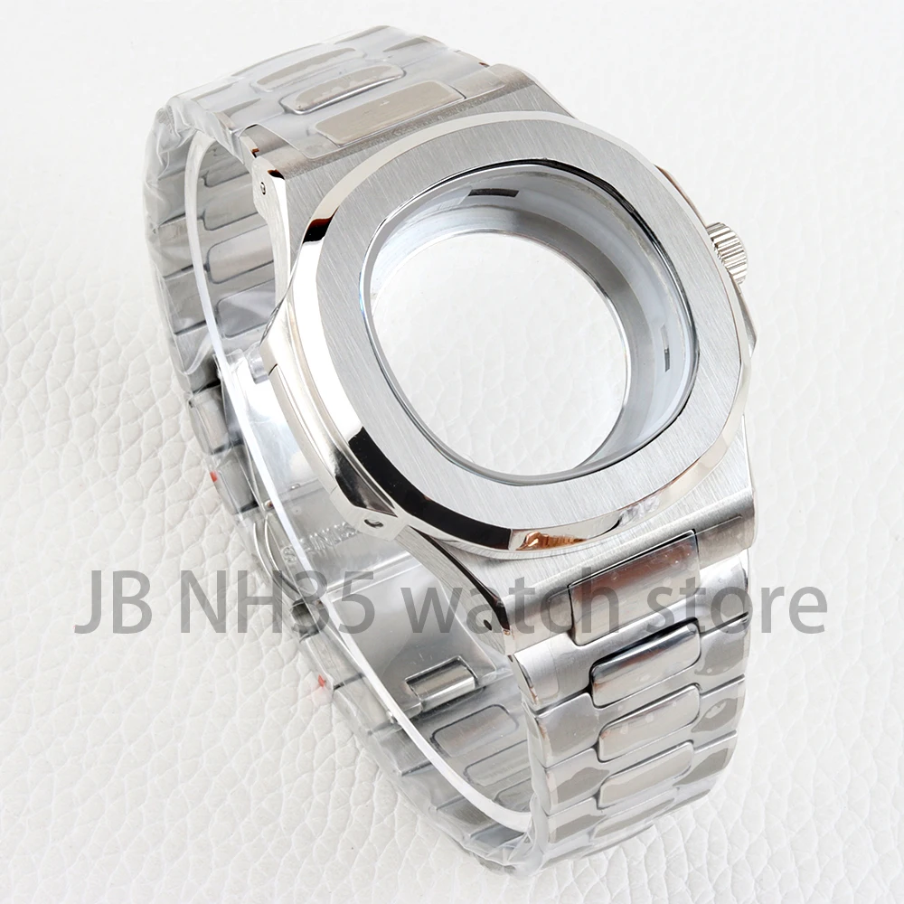40mm Silver Watch Case 25mm Width Strap Solid Stainless Steel for Nautilus NH35 NH36 NH38 Movement 29.8mm Dial Waterproof Cases
40mm Silver Watch Case 25mm Width Strap Solid Stainless Steel for Nautilus NH35 NH36 NH38 Movement 29.8mm Dial Waterproof Cases
