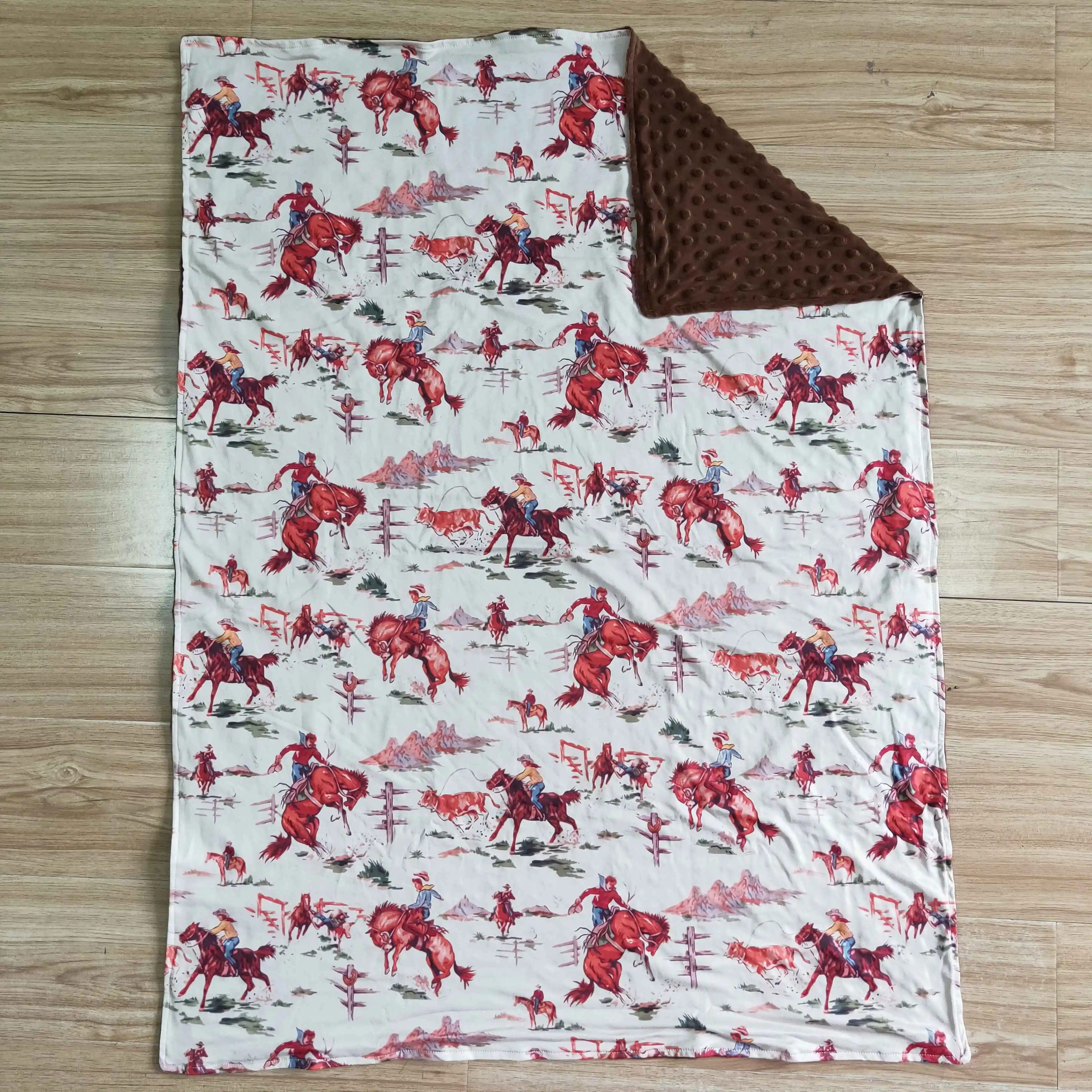 Wholesale Little Cattle Rancher Baby Girl Boy Bedding Children Western Horse Fleece Blanket Breathable Cotton Flannel Thin Quilt
Wholesale Little Cattle Rancher Baby Girl Boy Bedding Children Western Horse Fleece Blanket Breathable Cotton Flannel Thin Quilt