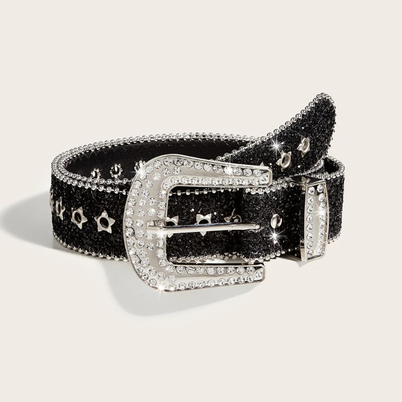 Rock Full Sequins Adult Waist Belt Luxurious Waist Belt Fashion Belts Adjustable Rhinestone Buckle Belt for Nightclub
Rock Full Sequins Adult Waist Belt Luxurious Waist Belt Fashion Belts Adjustable Rhinestone Buckle Belt for Nightclub