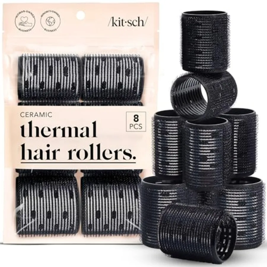 Kitsch Ceramic Hair Rollers for Women Self-Grip Hair Curlers for Heatless Curl Overnight, Long-Lasting Frizz-Free Curls, Volumi
Kitsch Ceramic Hair Rollers for Women Self-Grip Hair Curlers for Heatless Curl Overnight, Long-Lasting Frizz-Free Curls, Volumi
