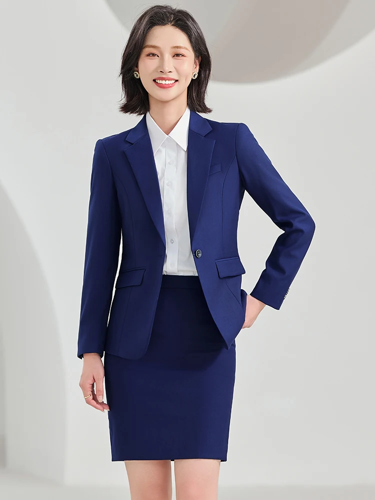 Business Blue Suit Set for Women Autumn Winter Slimming Professional Workwear Administrative Style Long Sleeve Polyester
Business Blue Suit Set for Women Autumn Winter Slimming Professional Workwear Administrative Style Long Sleeve Polyester