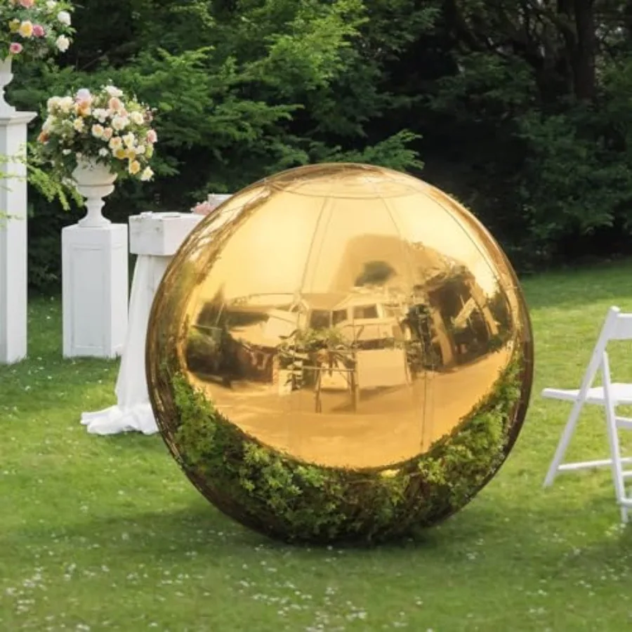 Event decoration balloon, PVC material, gold color, reusable inflatable mirror ball for parties and weddings, 0.8m diameter 31.
Event decoration balloon, PVC material, gold color, reusable inflatable mirror ball for parties and weddings, 0.8m diameter 31.