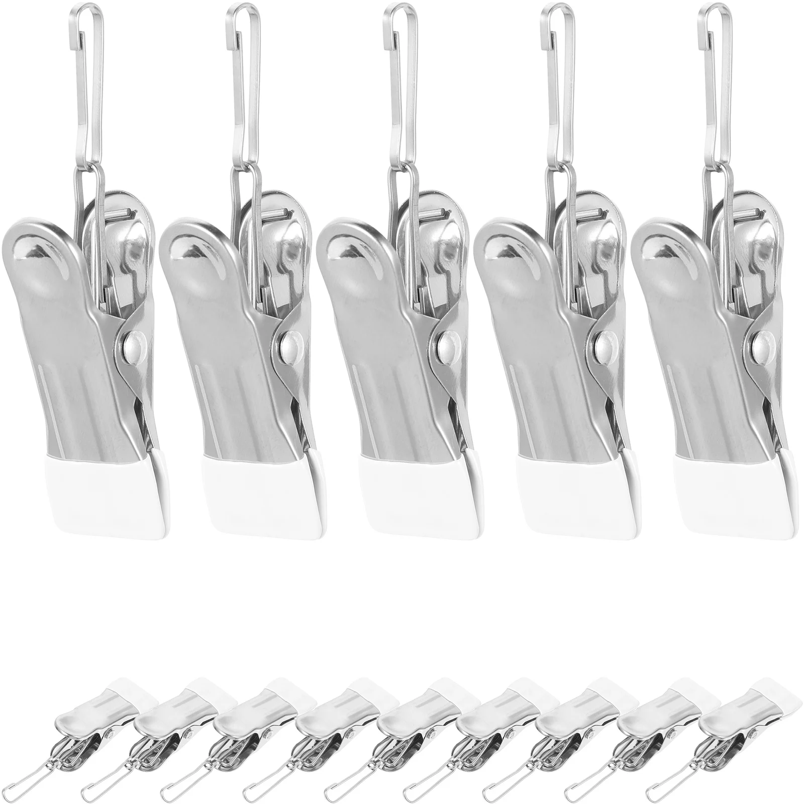 20 Pcs Clothesline Stainless Steel Clothespins Clips Securing Pegs for Laundry Drying White Hanging
20 Pcs Clothesline Stainless Steel Clothespins Clips Securing Pegs for Laundry Drying White Hanging