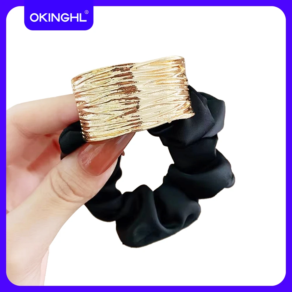 1 metal satin large intestine ring female rubber band hair ring hair rope female ponytail fixer headdress hair accessories
1 metal satin large intestine ring female rubber band hair ring hair rope female ponytail fixer headdress hair accessories