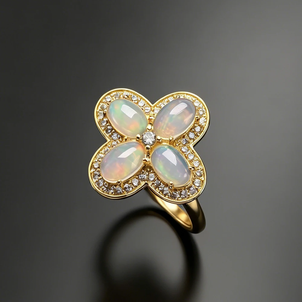 Trendy Natural Ethiopia Opal Adjustable Rings Yellow Gold Gemstone Oval 4*6mm for Women Lady Party Wedding Fine Jewelry Gift
Trendy Natural Ethiopia Opal Adjustable Rings Yellow Gold Gemstone Oval 4*6mm for Women Lady Party Wedding Fine Jewelry Gift