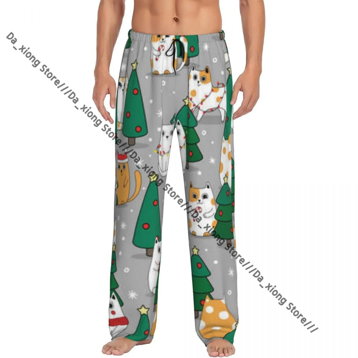 Мужские штаны для сна, мужские брюки для отдыха, мужские рождественские милые котята в зимних пижамных штанах
Мужские штаны для сна, мужские брюки для отдыха, мужские рождественские милые котята в зимних пижамных штанах