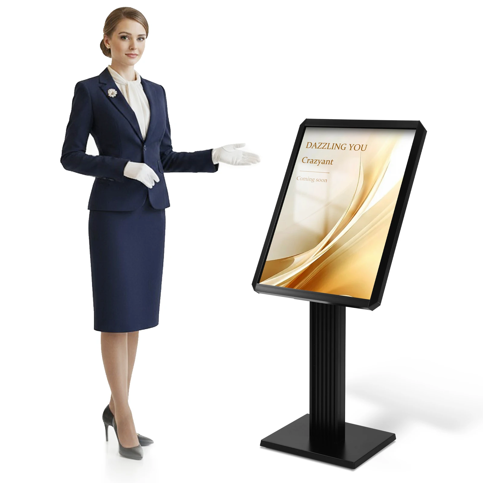 Sign Holder Floor Stand Adjustable Pedestal Poster Banner Stand with Snap-Open Frame Display for Malls Schools Restaurants
Sign Holder Floor Stand Adjustable Pedestal Poster Banner Stand with Snap-Open Frame Display for Malls Schools Restaurants