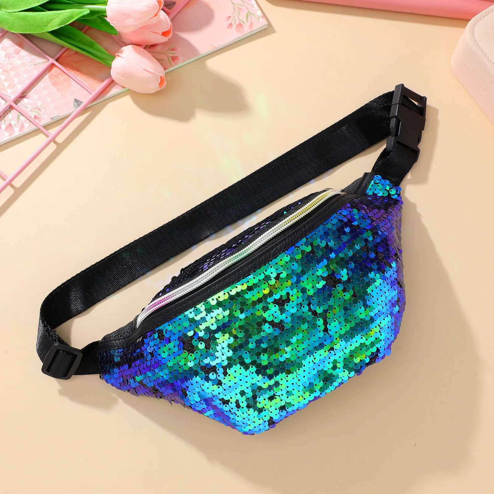 Mermaid Fanny Pack Girls Shiny Waist Bag Sequined Lightweight Outdoor Running Belt Small Belt Bag for Women Fashion Crossbody
Mermaid Fanny Pack Girls Shiny Waist Bag Sequined Lightweight Outdoor Running Belt Small Belt Bag for Women Fashion Crossbody