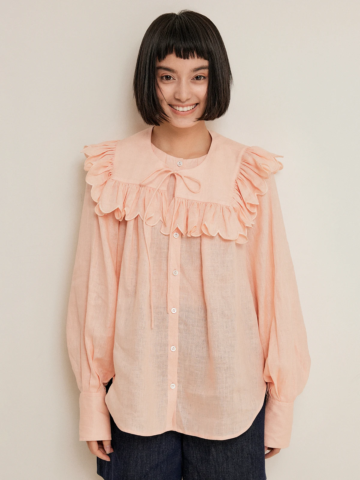 Laser Embroidered Loose irt XiaoChong New Chinese Sle 7 Tead Count Linen irt Pure Color Turn-down Collar B...
Laser Embroidered Loose irt XiaoChong New Chinese Sle 7 Tead Count Linen irt Pure Color Turn-down Collar B...