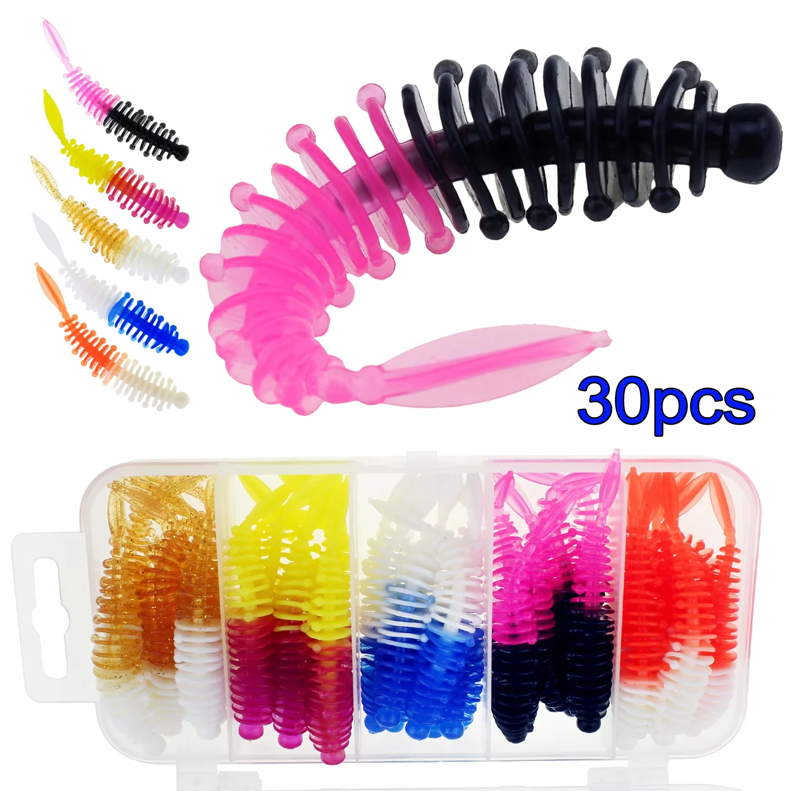 30pcs/box Fishing Soft Lures 57mm 1.3g Artificial Lures Fishing Worm Silicone Bass Pike Minnow Swimbait Jigging Plastic Baits
30pcs/box Fishing Soft Lures 57mm 1.3g Artificial Lures Fishing Worm Silicone Bass Pike Minnow Swimbait Jigging Plastic Baits