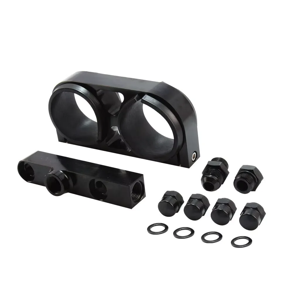 Fuel Pump Billet Aluminium Assembly OUTLET Manifold Mounting Bracket In Black for 044 380lph AEM pump
Fuel Pump Billet Aluminium Assembly OUTLET Manifold Mounting Bracket In Black for 044 380lph AEM pump