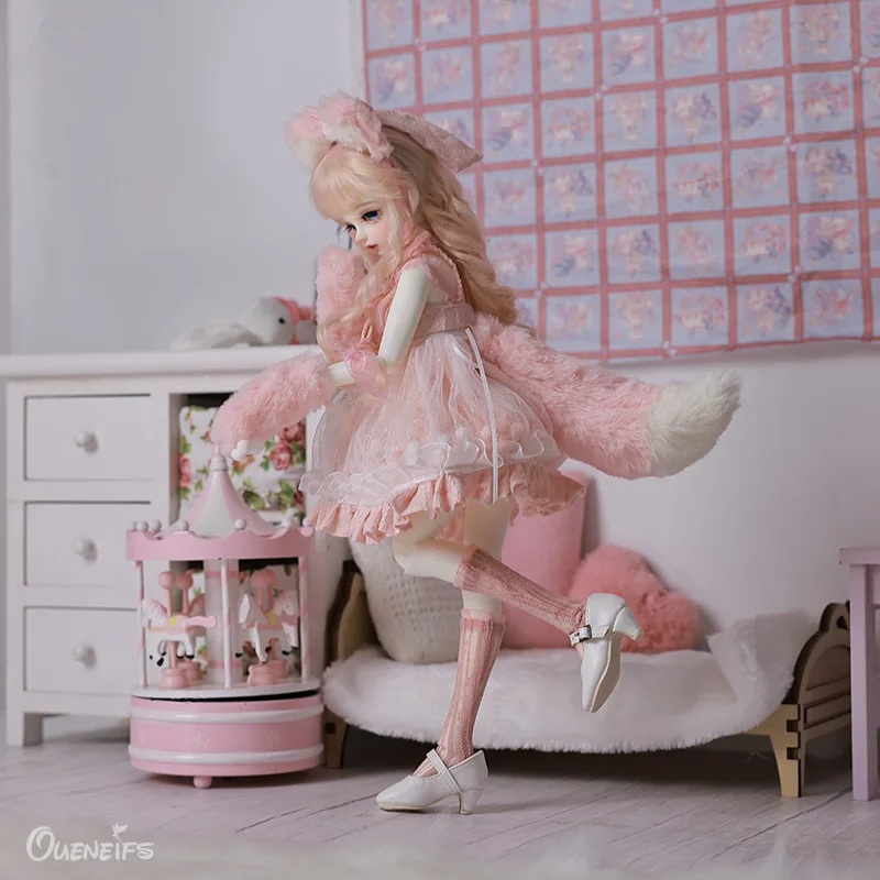 1/4 кукла BJD, полный комплект, корейская аниме-девушка «Сатани», с розовой тюлевой юбкой, пушистый кошачий хвост, фигурка из смолы, парик, одежда
1/4 кукла BJD, полный комплект, корейская аниме-девушка «Сатани», с розовой тюлевой юбкой, пушистый кошачий хвост, фигурка из смолы, парик, одежда