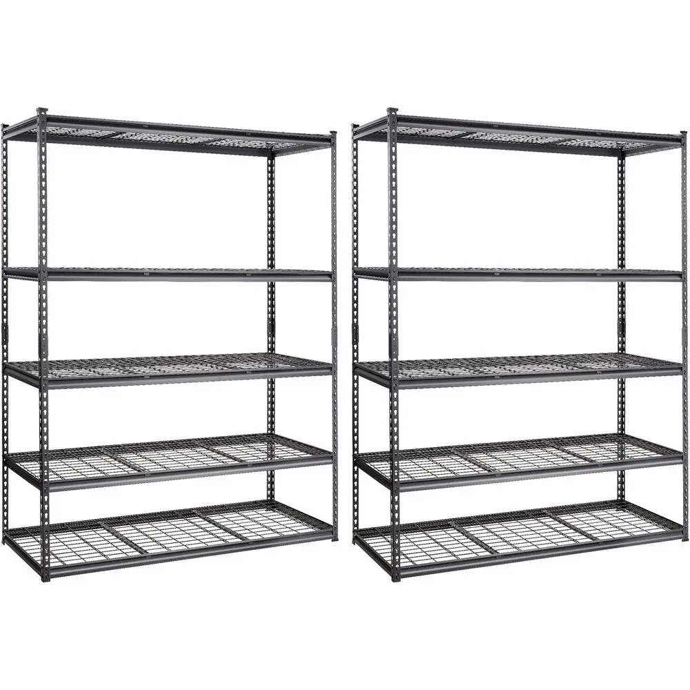 Комплект из 2-х 5-ярусных регулируемых металлических стеллажей для хранения, 60 дюймов (ширина) x 78 дюймов (высота), сверхпрочные, для гаража, кухни, кладовой, подвала, ванной комнаты, прачечной
Комплект из 2-х 5-ярусных регулируемых металлических стеллажей для хранения, 60 дюймов (ширина) x 78 дюймов (высота), сверхпрочные, для гаража, кухни, кладовой, подвала, ванной комнаты, прачечной