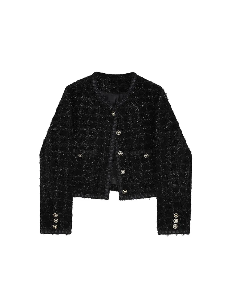 French tweed short jacket autumn new single-breasted cotton lining outerwears ropa mujer suit for women traf woman blazer luxury
French tweed short jacket autumn new single-breasted cotton lining outerwears ropa mujer suit for women traf woman blazer luxury