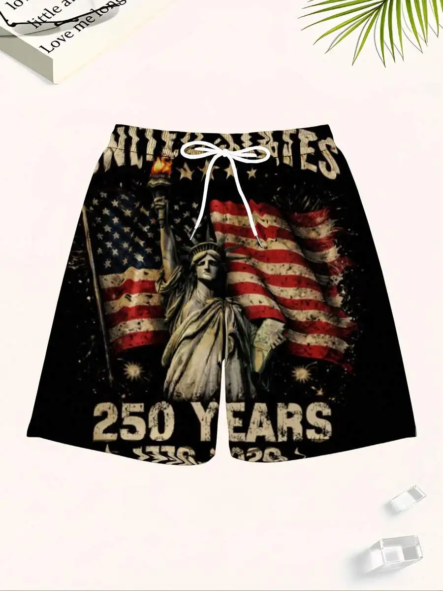 Men Patriotic Beach Shorts Statue Of Liberty American Flag 250 Years 1776-2026 Summer Casual Swim Trunks
Men Patriotic Beach Shorts Statue Of Liberty American Flag 250 Years 1776-2026 Summer Casual Swim Trunks