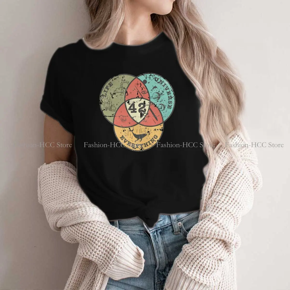 Life The Universe Everything Newest Polyester TShirts Venn Diagram Female Style Tops T Shirt Round Neck
Life The Universe Everything Newest Polyester TShirts Venn Diagram Female Style Tops T Shirt Round Neck