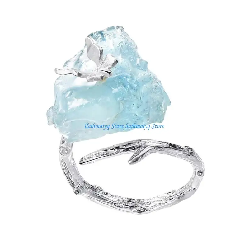 573B Exquisite Aquamarine Gemstones Butterfly Ring Finger Accessories for Daily Wear
573B Exquisite Aquamarine Gemstones Butterfly Ring Finger Accessories for Daily Wear
