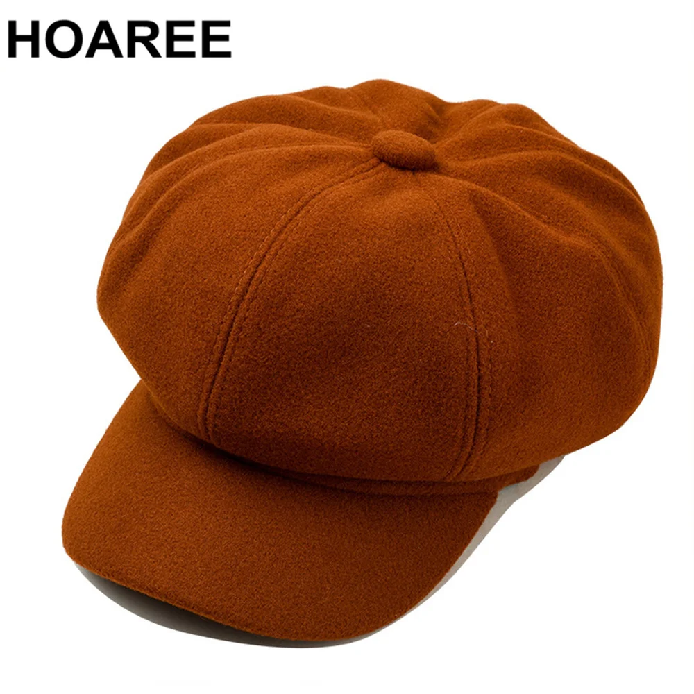 Женский берет HOAREE, однотонная шерстяная восьмиугольная кепка газетчика, Женская осенне-зимняя шляпа во французском стиле
Женский берет HOAREE, однотонная шерстяная восьмиугольная кепка газетчика, Женская осенне-зимняя шляпа во французском стиле