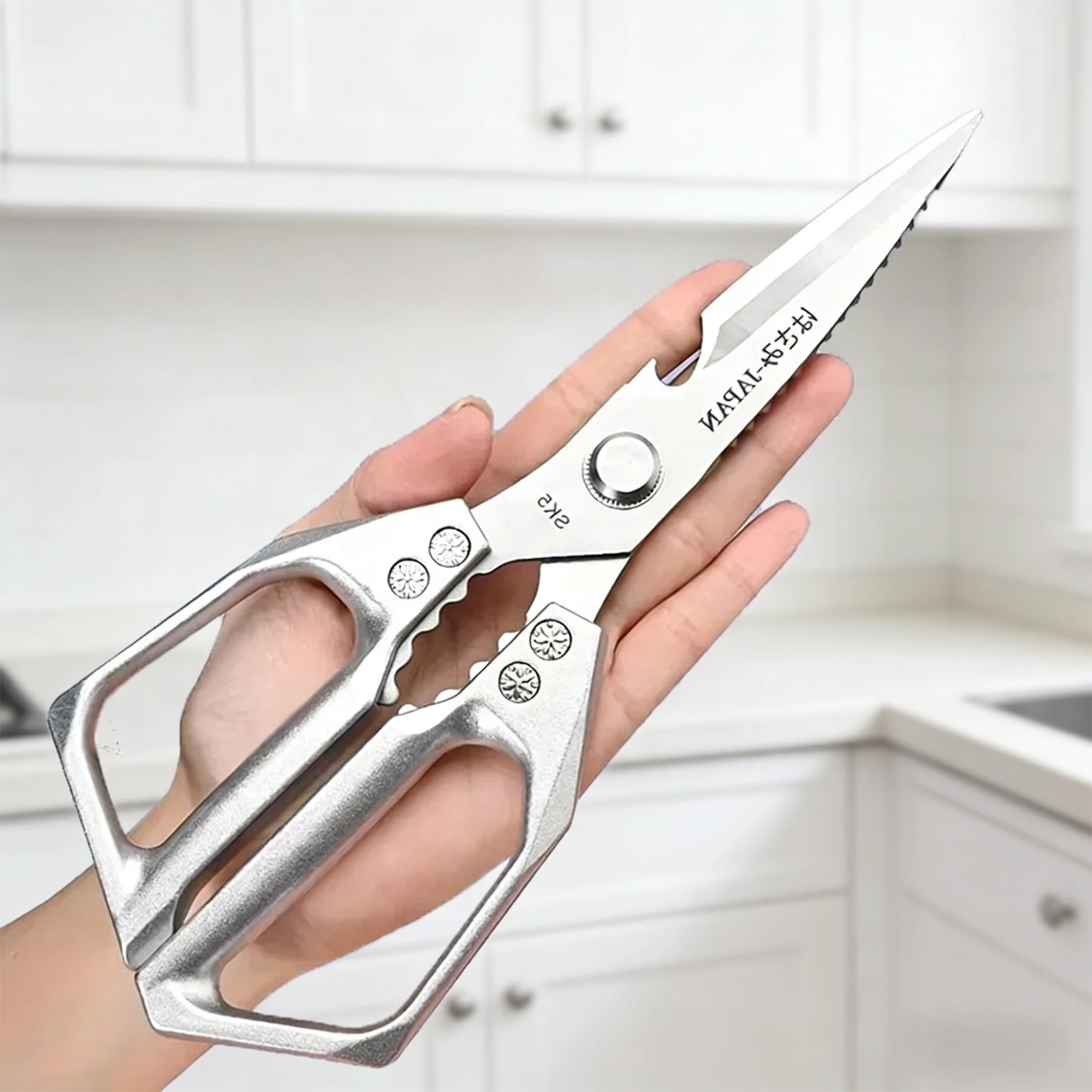 1PC Multi-Purpose Kitchen Scissors Stainless Steel Food Grade Poultry Shears for Chicken Bones Meat Fish Vegetable Cooking
1PC Multi-Purpose Kitchen Scissors Stainless Steel Food Grade Poultry Shears for Chicken Bones Meat Fish Vegetable Cooking