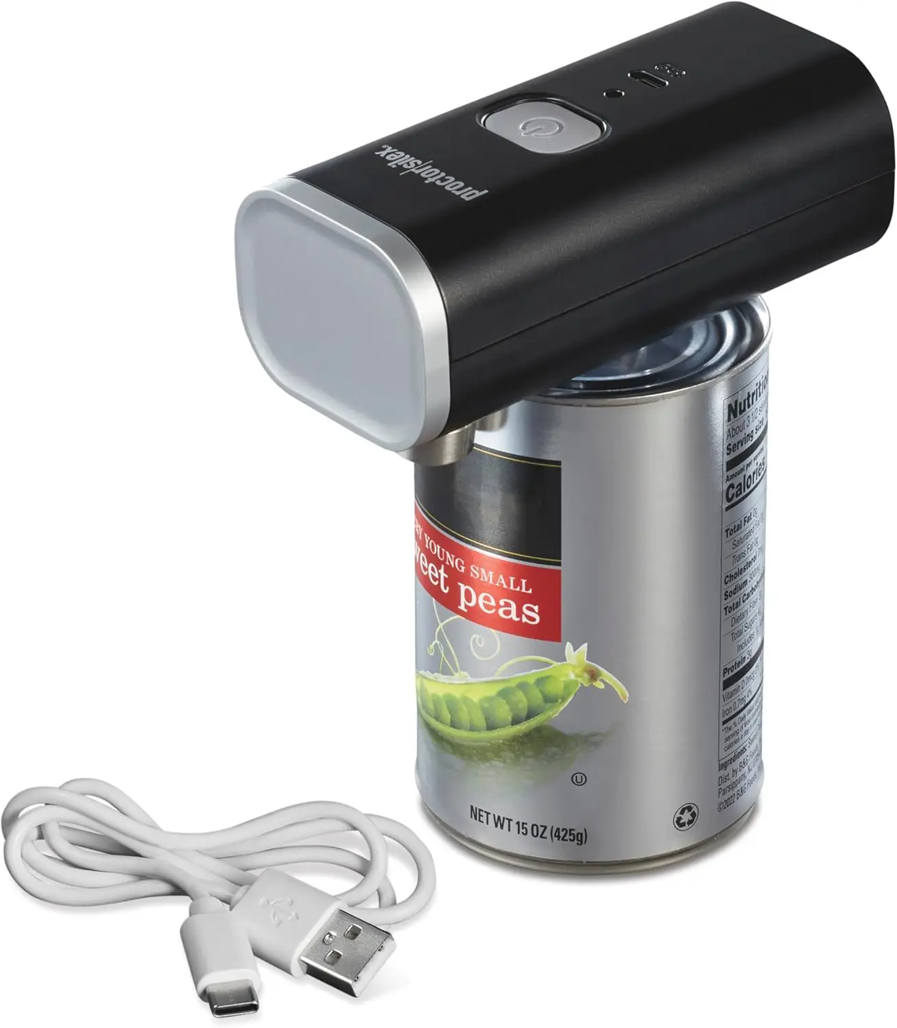 Hands-Free Electric Can Opener, USB Rechargeable, Smooth Lid Edges, Compact Storage, Black
Hands-Free Electric Can Opener, USB Rechargeable, Smooth Lid Edges, Compact Storage, Black