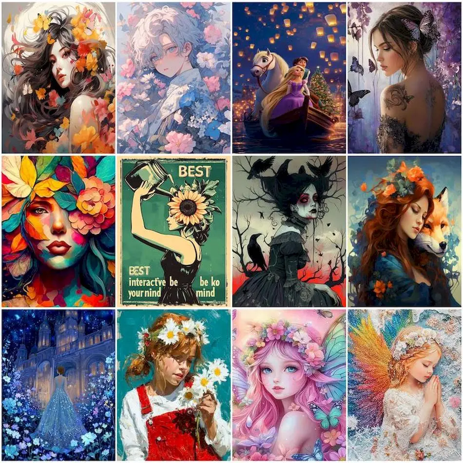 RUOPOTY Oil Painting By Numbers Women girls Drawing By Numbers On Canvas Acrylic Paints Adult Coloring Oil Art Home Decoration
RUOPOTY Oil Painting By Numbers Women girls Drawing By Numbers On Canvas Acrylic Paints Adult Coloring Oil Art Home Decoration