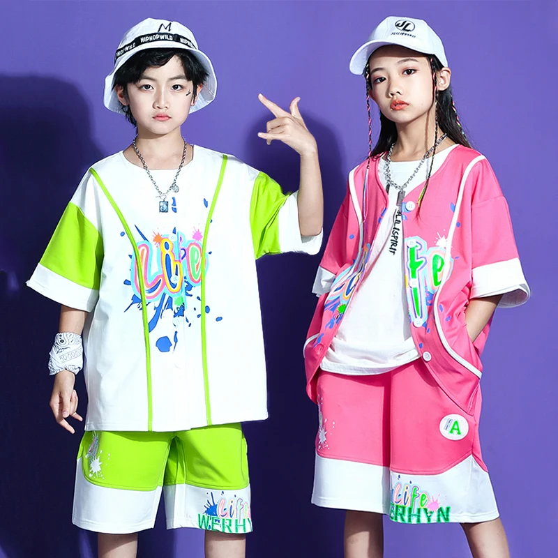 Boys Girls Fluorescent Color Street Dance Stage Costume Summer Hip Hop Dancer Outfit For Kids Jazz Dancing Clothes Set YS3835
Boys Girls Fluorescent Color Street Dance Stage Costume Summer Hip Hop Dancer Outfit For Kids Jazz Dancing Clothes Set YS3835