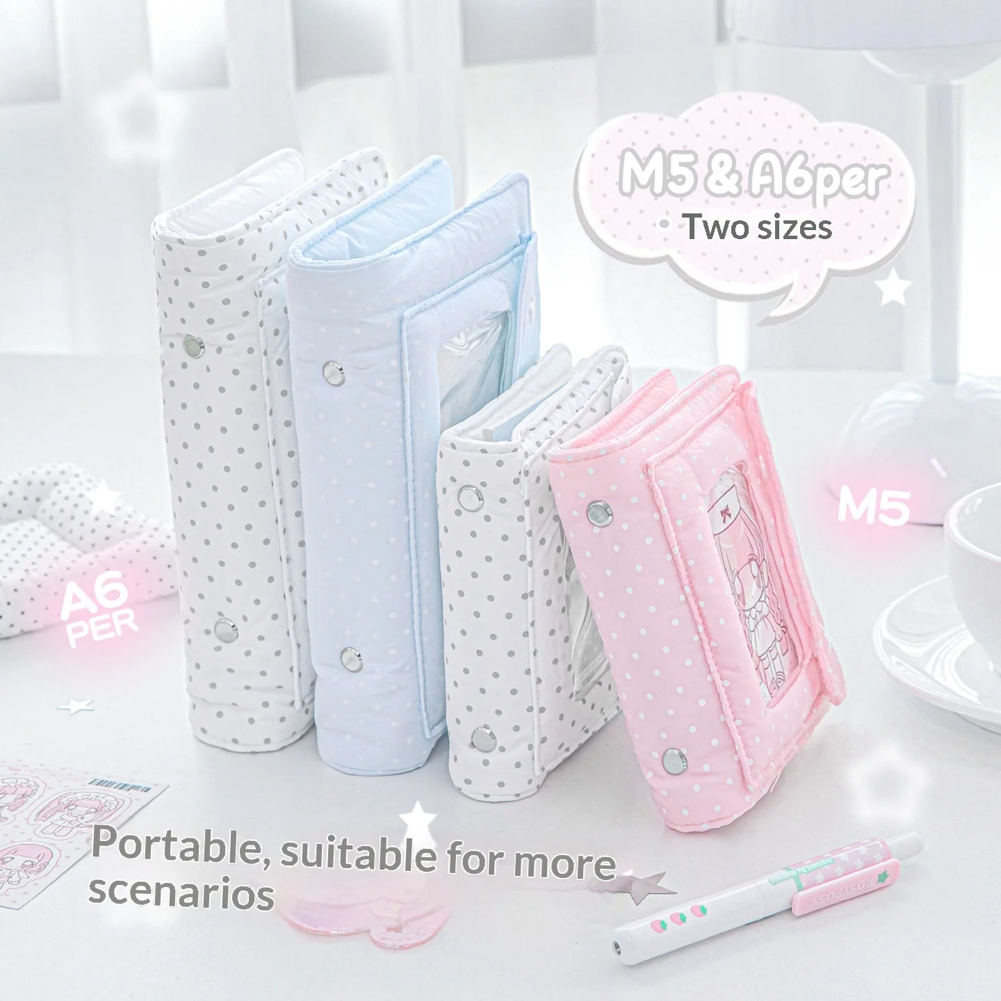 RosyPosy Cute Soft Polka Dot Loose Leaf Notebook,Korean Version CottonFilling Detachable Handbook School Agenda Planner Diary
RosyPosy Cute Soft Polka Dot Loose Leaf Notebook,Korean Version CottonFilling Detachable Handbook School Agenda Planner Diary