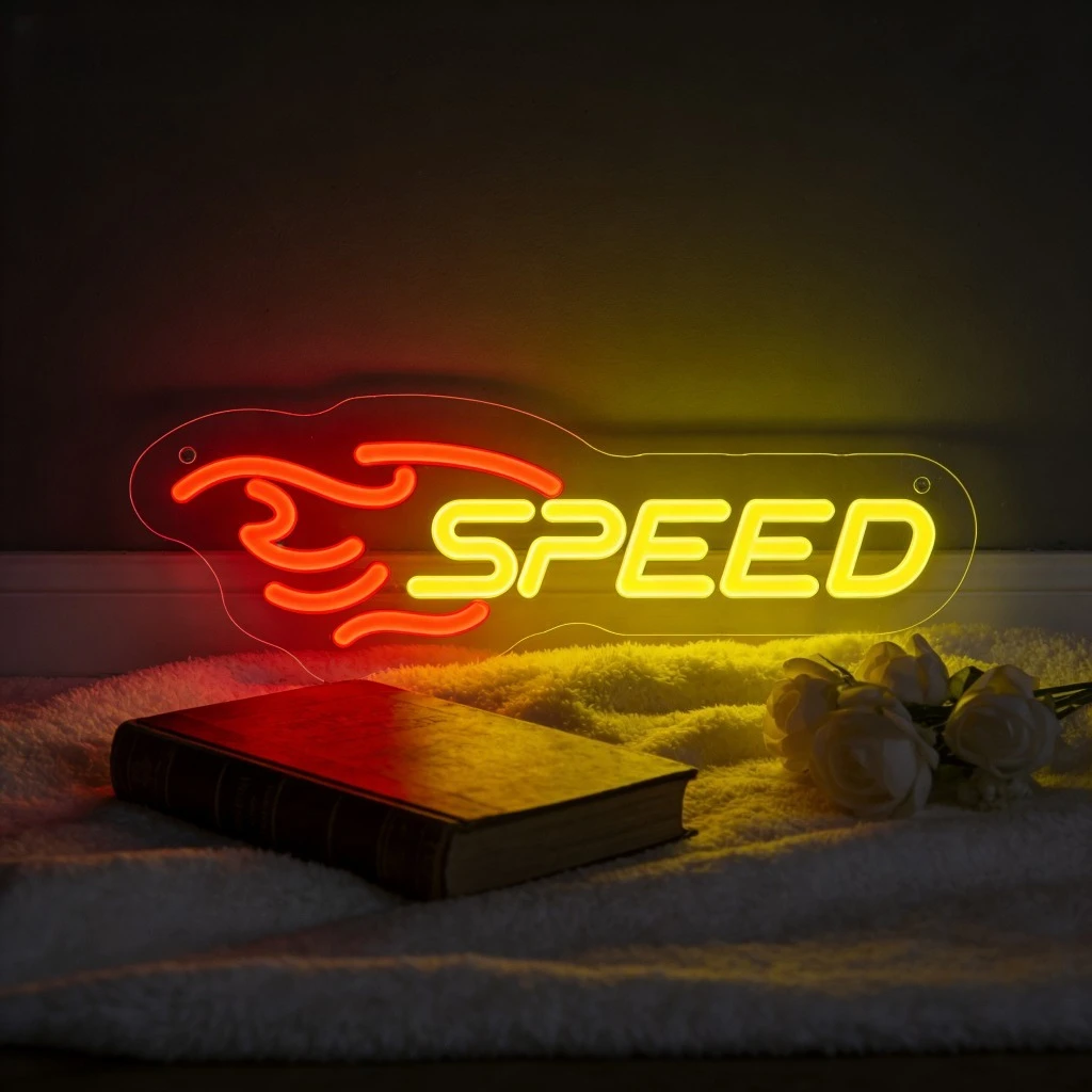 SPEED Neon Sign LED Wall Art for Home Bar Gaming Room Racing Theme Decor Vibrant Lighting Energy Motif Party Wall Decor
SPEED Neon Sign LED Wall Art for Home Bar Gaming Room Racing Theme Decor Vibrant Lighting Energy Motif Party Wall Decor