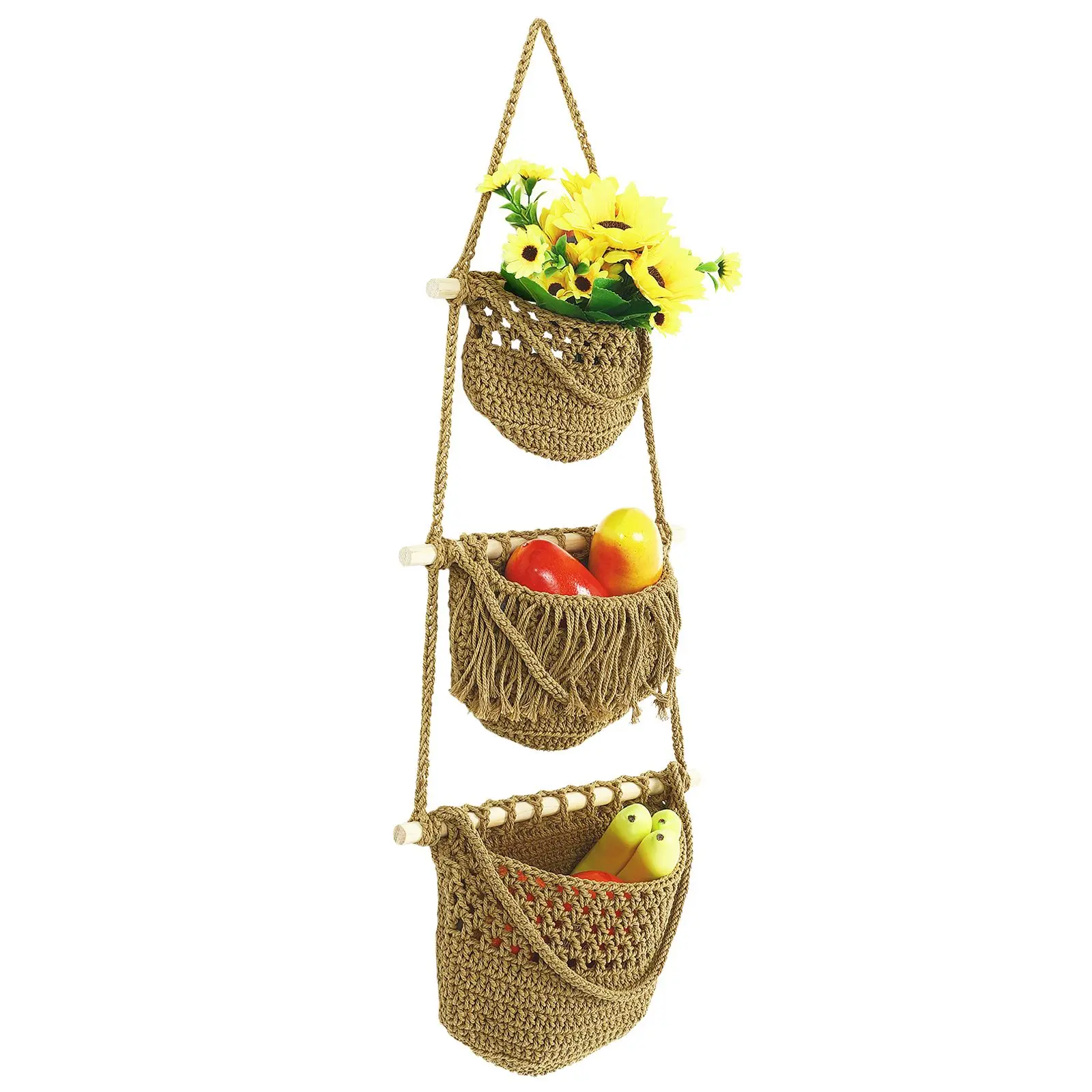 Fruit Vegetable Storage Net Hanging Basket Large Capacity Kitchen ganizer Produce Bags Space Saving Cotton Rope Wood Stick
Fruit Vegetable Storage Net Hanging Basket Large Capacity Kitchen ganizer Produce Bags Space Saving Cotton Rope Wood Stick