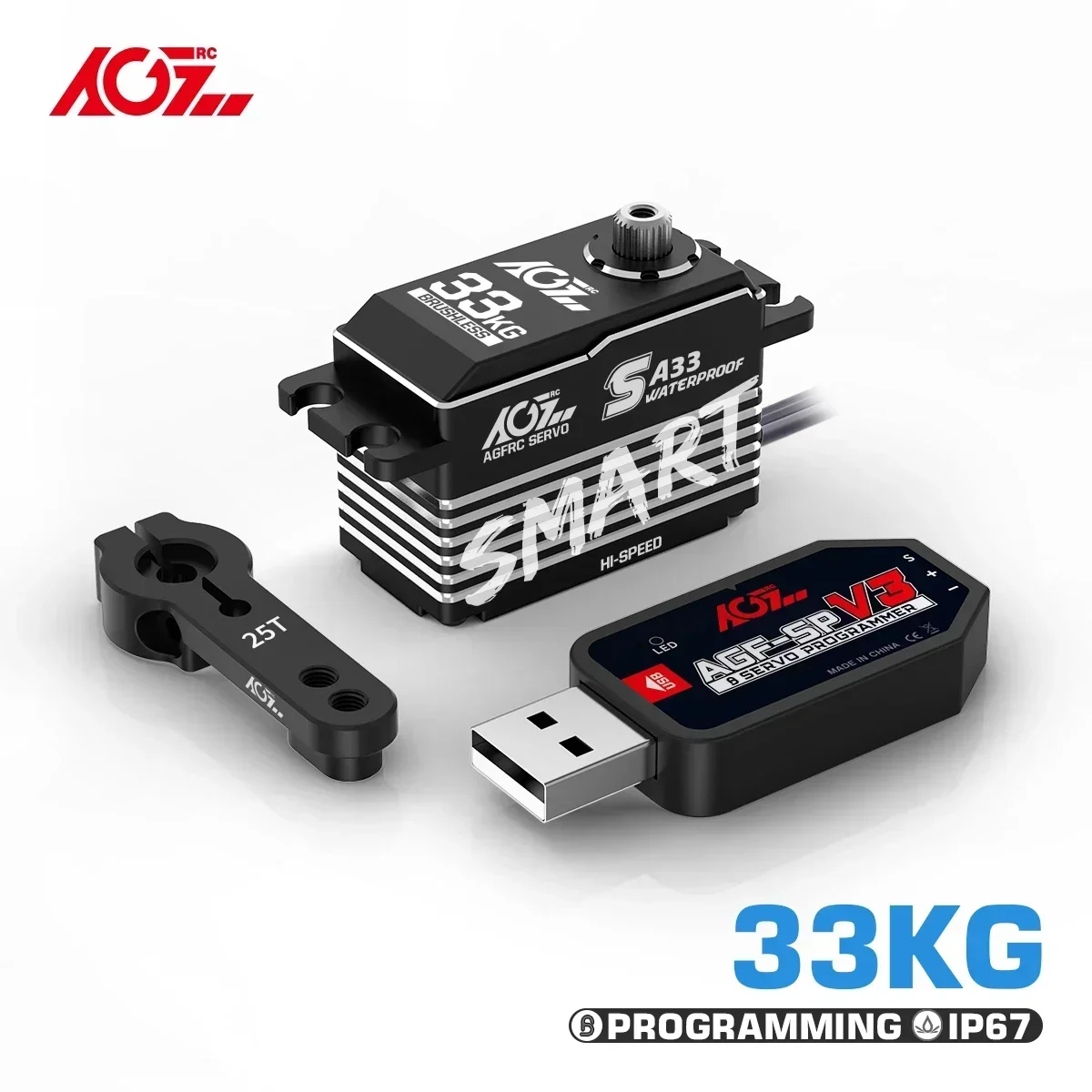 AGFRC SA33 33KG Waterproof High Torque Brushless Low Profile Smart Winch Steering Servo for 1/10 RC Truck Cralwer Touring Cars
AGFRC SA33 33KG Waterproof High Torque Brushless Low Profile Smart Winch Steering Servo for 1/10 RC Truck Cralwer Touring Cars