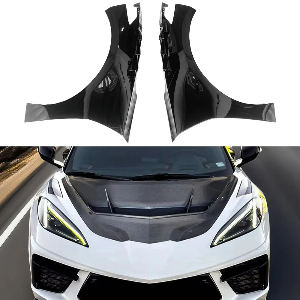 Glossy Black Fiberglass Front Side Fenders Fit 2019+ Chevrolet Corvette C8 Stingray Z51 Exterior Body Upgrade Panels
Glossy Black Fiberglass Front Side Fenders Fit 2019+ Chevrolet Corvette C8 Stingray Z51 Exterior Body Upgrade Panels