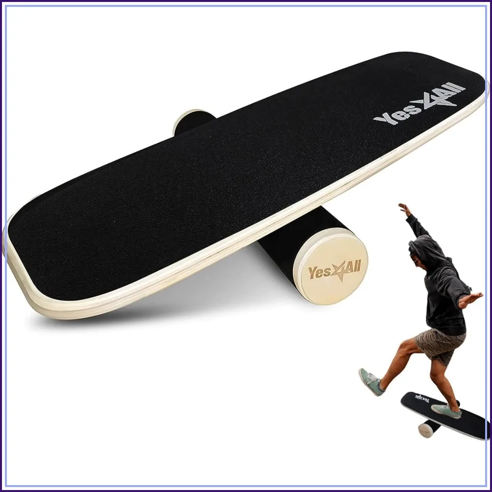 Balance Board Sports Trainer with Adjustable Stoppers, Improve Core Strength & Balance Control
Balance Board Sports Trainer with Adjustable Stoppers, Improve Core Strength & Balance Control
