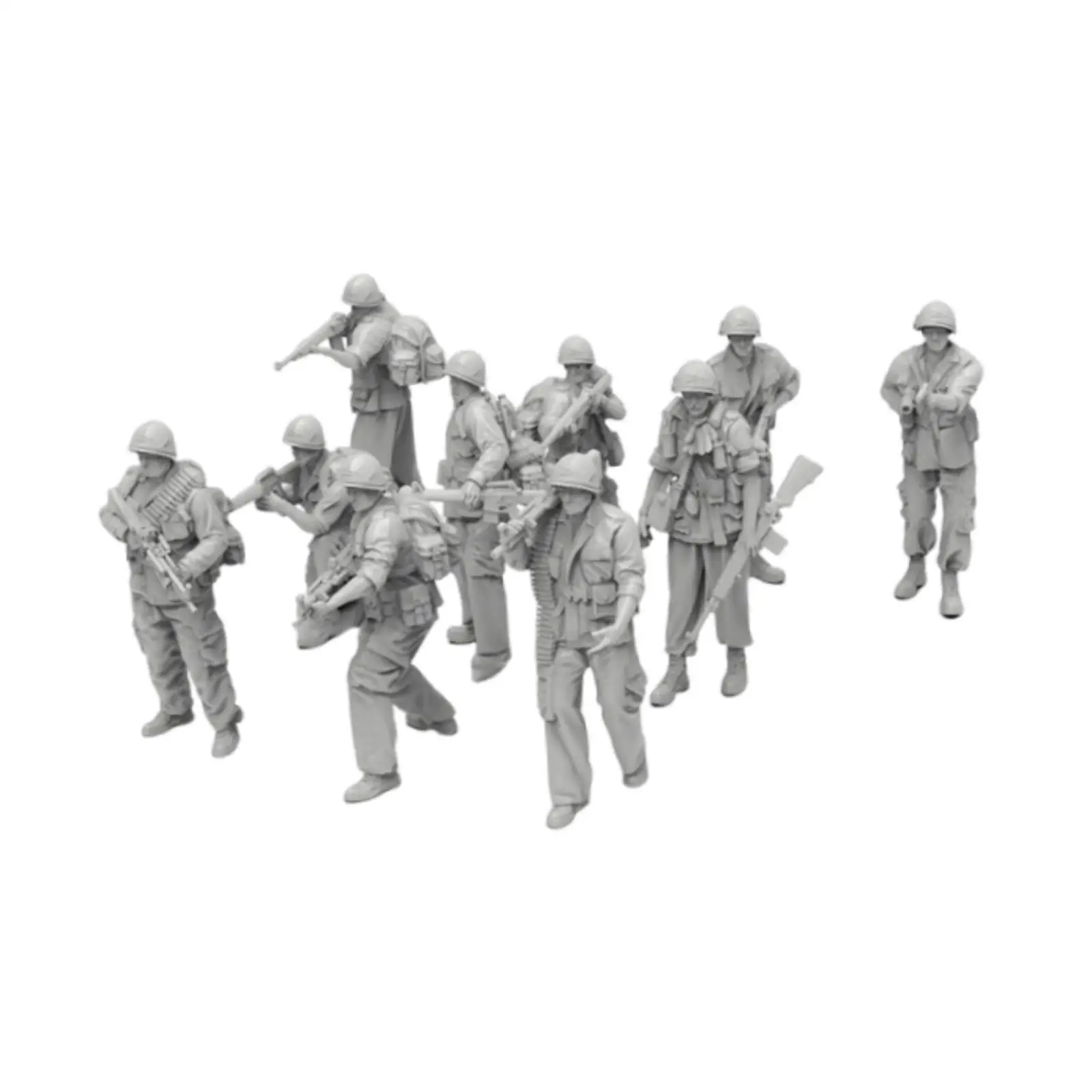 10 Pieces Soldier Figure Models 1/72 Resin Men Playset Toys DIY Painting Assembly Diorama Layout Mini Figures for Games Hobby
10 Pieces Soldier Figure Models 1/72 Resin Men Playset Toys DIY Painting Assembly Diorama Layout Mini Figures for Games Hobby