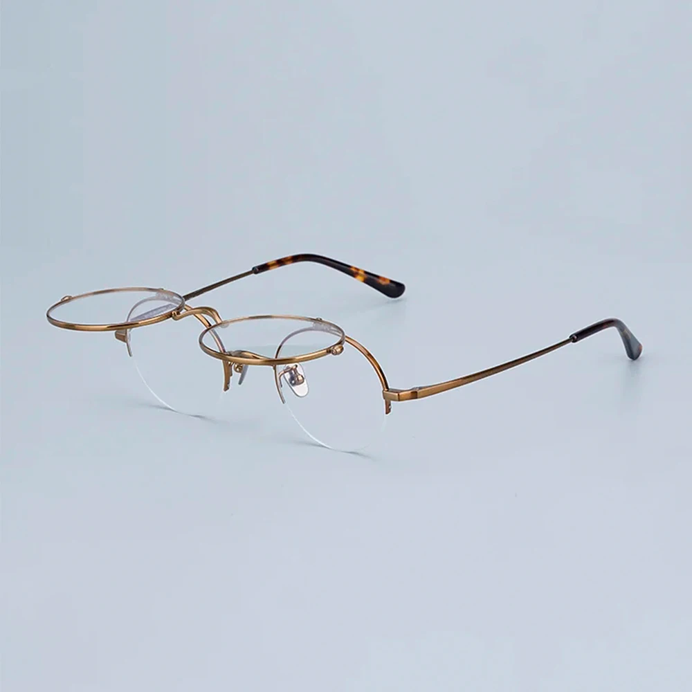 High Quality Japanese Handmade Pure Titanium Flip Glasses Frame KM Literary Luxury Style For Men Women Myopia Eyeglasses
High Quality Japanese Handmade Pure Titanium Flip Glasses Frame KM Literary Luxury Style For Men Women Myopia Eyeglasses