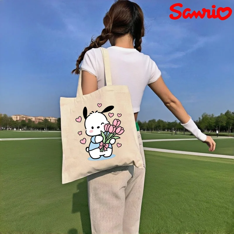 1pc Kawaii Pochacco Flower Canvas Shoulder Bag Double Sided Printing Cute Portable Casual Student Reusable Shopping Tote Bag
1pc Kawaii Pochacco Flower Canvas Shoulder Bag Double Sided Printing Cute Portable Casual Student Reusable Shopping Tote Bag