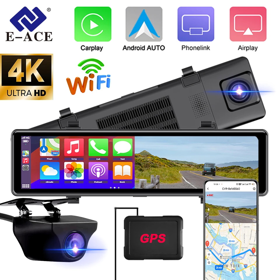 4K HD Driving Recorder Intelligent Multi-Function Carplay with GPS WiFi Parking Monitoring Optional 1080P Rear Camera Dash Cam
4K HD Driving Recorder Intelligent Multi-Function Carplay with GPS WiFi Parking Monitoring Optional 1080P Rear Camera Dash Cam