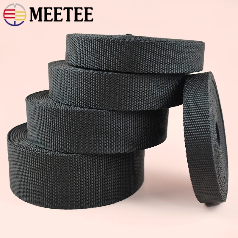 5/10M Meetee 20-50mm Black Nylon Webbing 2mm Thick Pet Collar Bag Strap Ribbon Band Outdoor Backpack Safety Tape Sewing Supplies
5/10M Meetee 20-50mm Black Nylon Webbing 2mm Thick Pet Collar Bag Strap Ribbon Band Outdoor Backpack Safety Tape Sewing Supplies