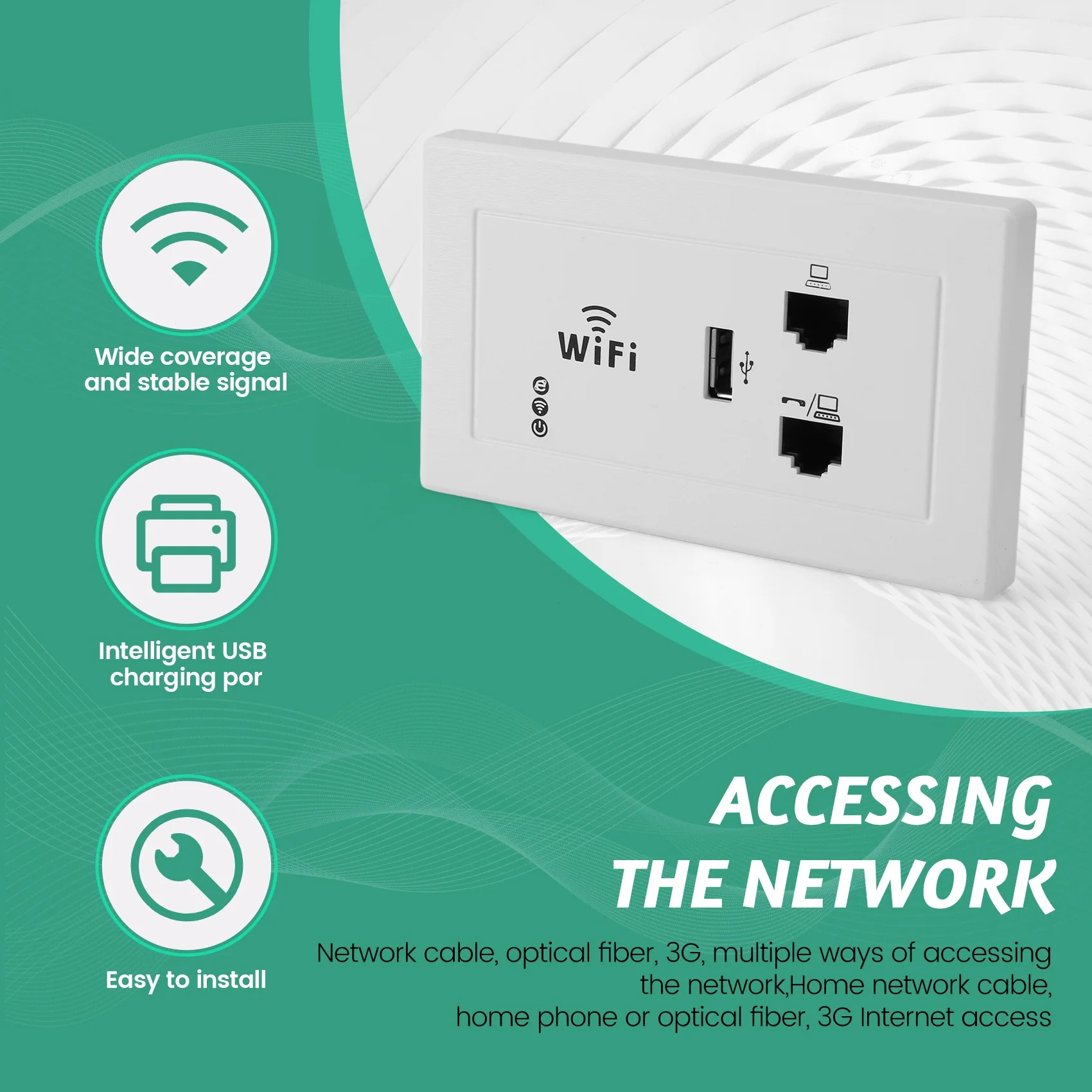 AS94-беспроводная панель настенного переключателя Wi-Fi, розетка Wi-Fi, встроенный беспроводной маршрутизатор, панель типа 120, AP для высококачественных гостиничных номеров
AS94-беспроводная панель настенного переключателя Wi-Fi, розетка Wi-Fi, встроенный беспроводной маршрутизатор, панель типа 120, AP для высококачественных гостиничных номеров