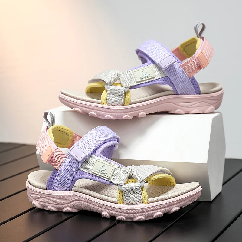 Girls' Color Block Sport Sandals, Adjustable Strap Non-Slip Summer Shoes for Kids, Breathable Casual Beach & Hiking Sandals
Girls' Color Block Sport Sandals, Adjustable Strap Non-Slip Summer Shoes for Kids, Breathable Casual Beach & Hiking Sandals