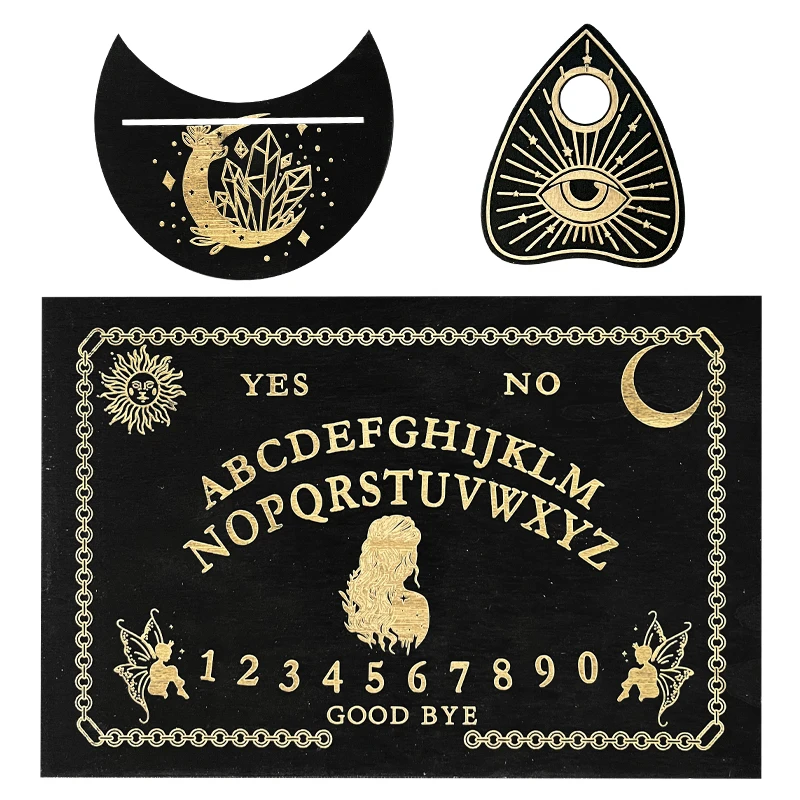 Wooden Laser Engraved Spirit Board and Tarot Card Holder Set Wooden Message Board Crystal Decorative Craft Gifts Home Decor
Wooden Laser Engraved Spirit Board and Tarot Card Holder Set Wooden Message Board Crystal Decorative Craft Gifts Home Decor