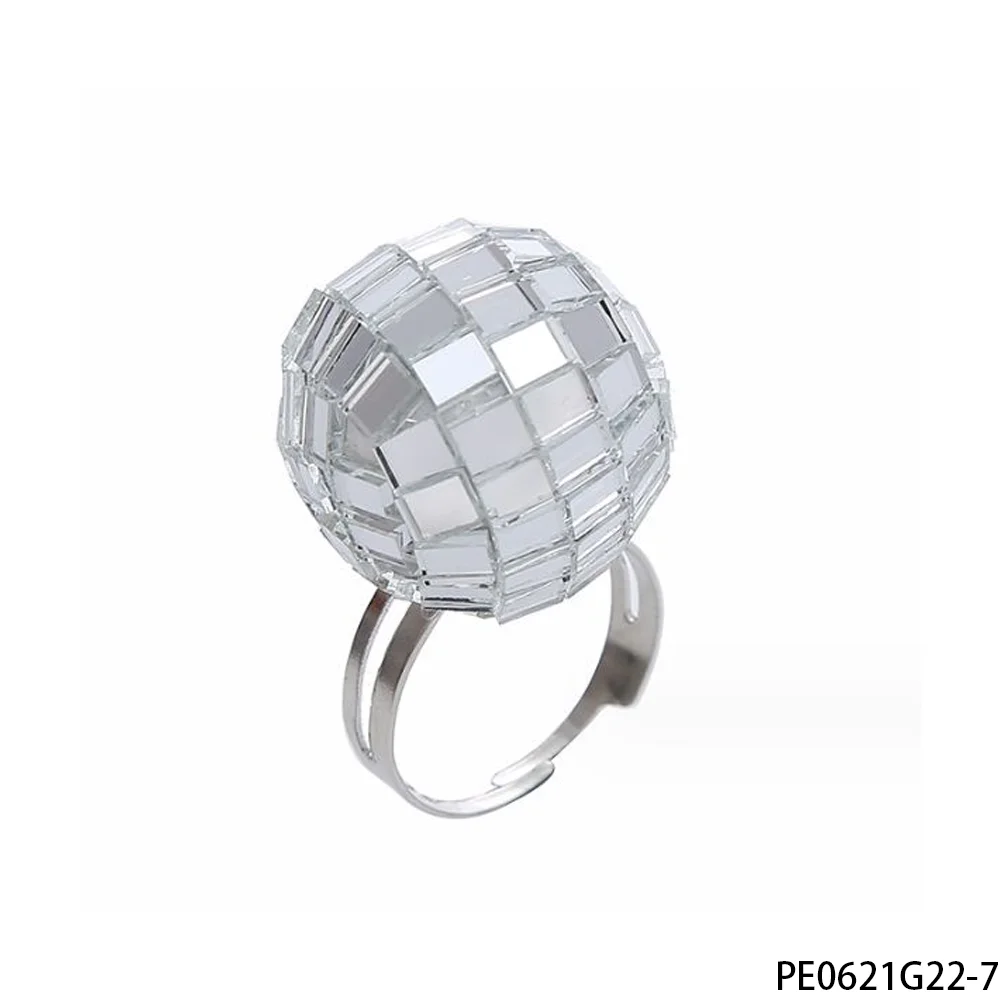 PESENAR Silver Disco Ball Ring For 70s Disco Costume Party Retro Theme Events Accessory
PESENAR Silver Disco Ball Ring For 70s Disco Costume Party Retro Theme Events Accessory
