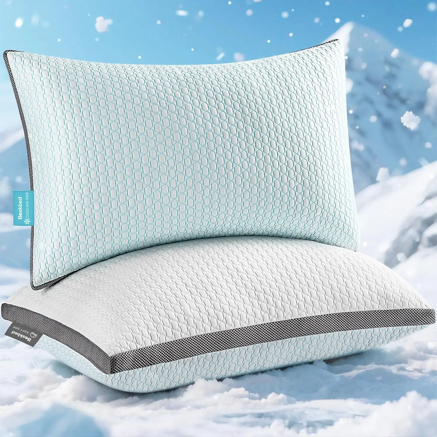 Cooling Pillows Queen Size Set of 2, Shredded Memory Foam, Adjustable for Side/Back/Stomach Sleepers, Machine Washable
Cooling Pillows Queen Size Set of 2, Shredded Memory Foam, Adjustable for Side/Back/Stomach Sleepers, Machine Washable