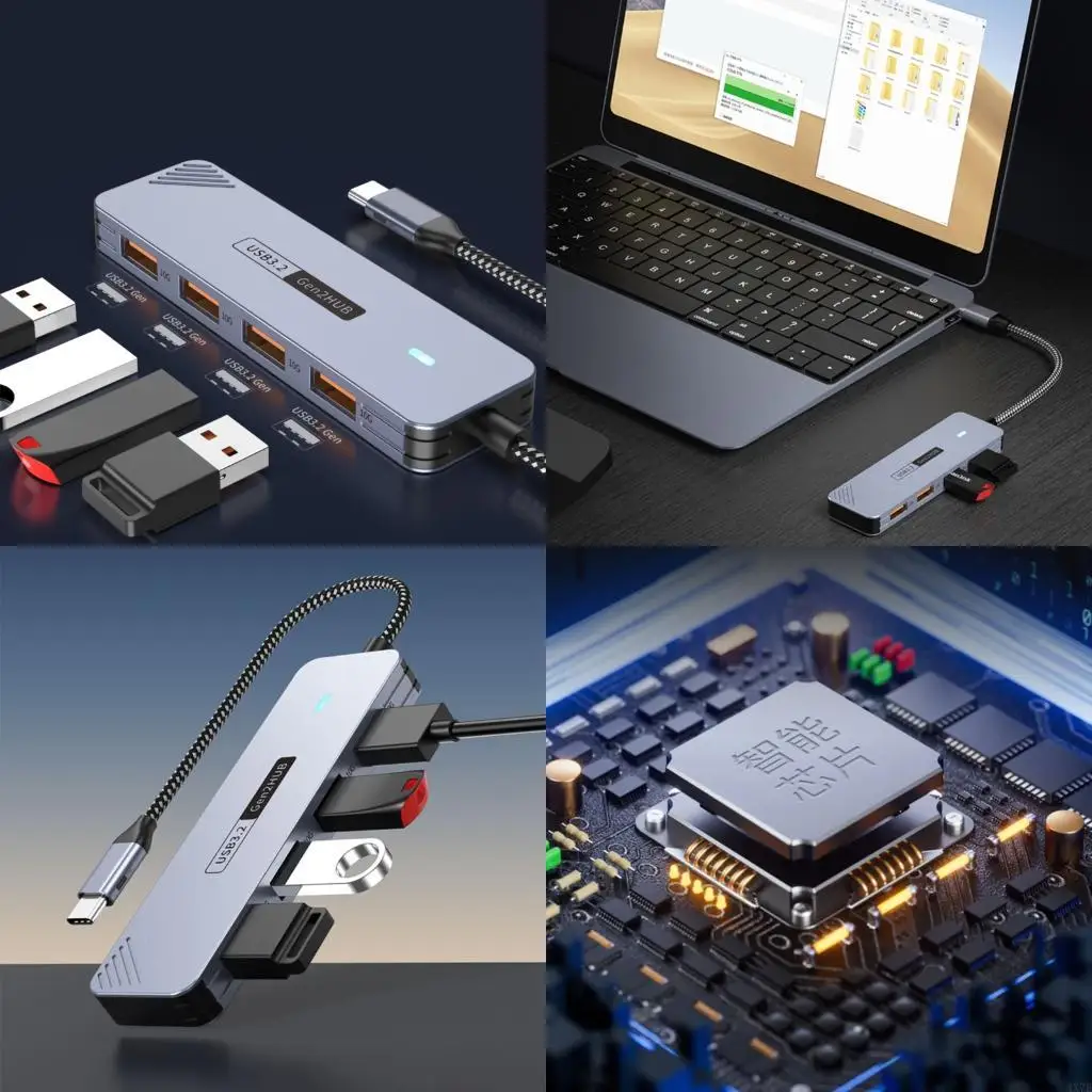 4X7E Aluminum USB C Hubs Expands 4Port 10Gbps Transfer Speed for Devices Laptop PC
4X7E Aluminum USB C Hubs Expands 4Port 10Gbps Transfer Speed for Devices Laptop PC