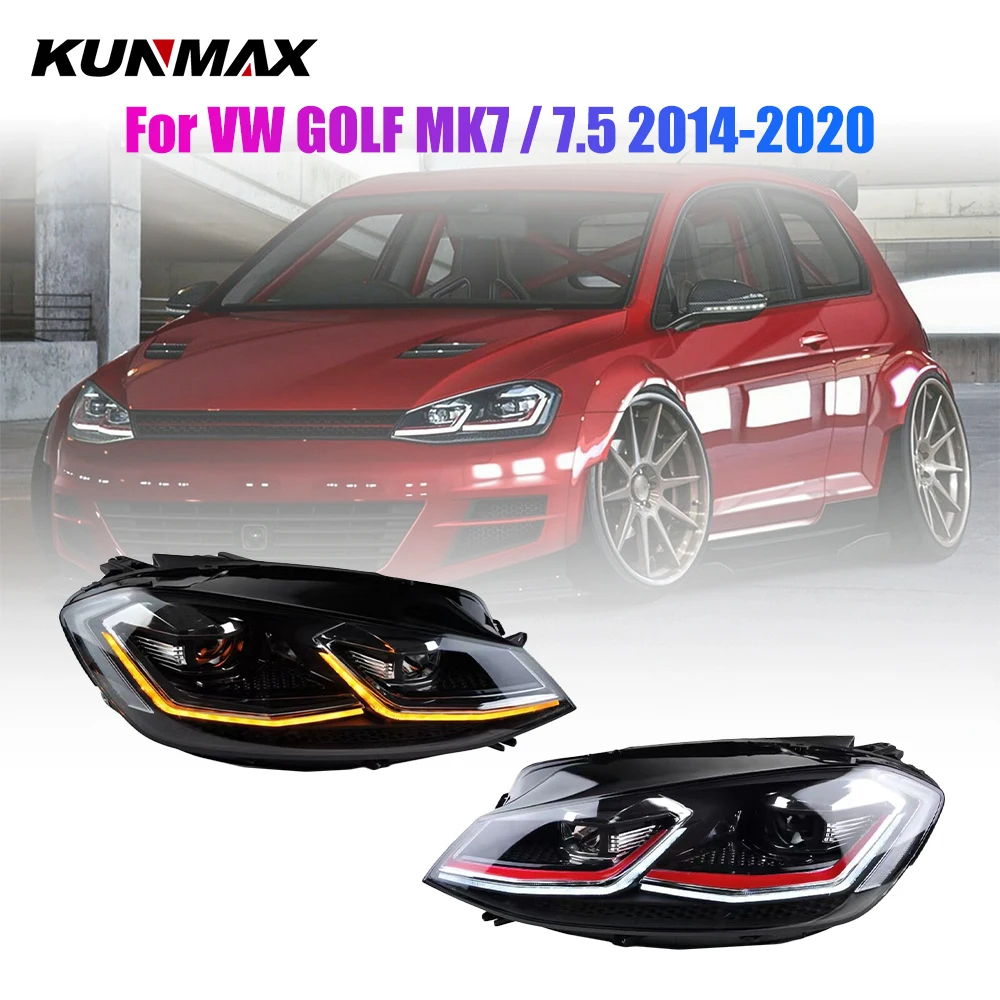Pair of Car Styling Car Headlight Assembly For VW GOLF mk7 mk7.5 2014-20 LED Headlights Car Tuning Headlamp Parts Plug And Play
Pair of Car Styling Car Headlight Assembly For VW GOLF mk7 mk7.5 2014-20 LED Headlights Car Tuning Headlamp Parts Plug And Play