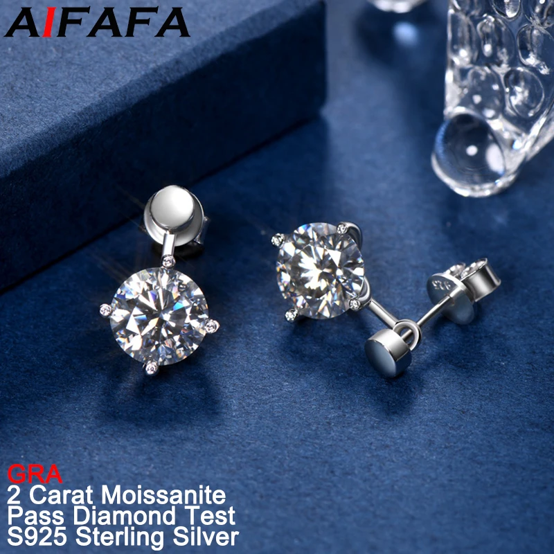 Серьги-гвоздики AIFAFA 4 карата, цвет настоящий Муассанит, высшее качество, Чистое Серебро S925, с лабораторным бриллиантом, ювелирные украшения для ушей, сертификат
Серьги-гвоздики AIFAFA 4 карата, цвет настоящий Муассанит, высшее качество, Чистое Серебро S925, с лабораторным бриллиантом, ювелирные украшения для ушей, сертификат