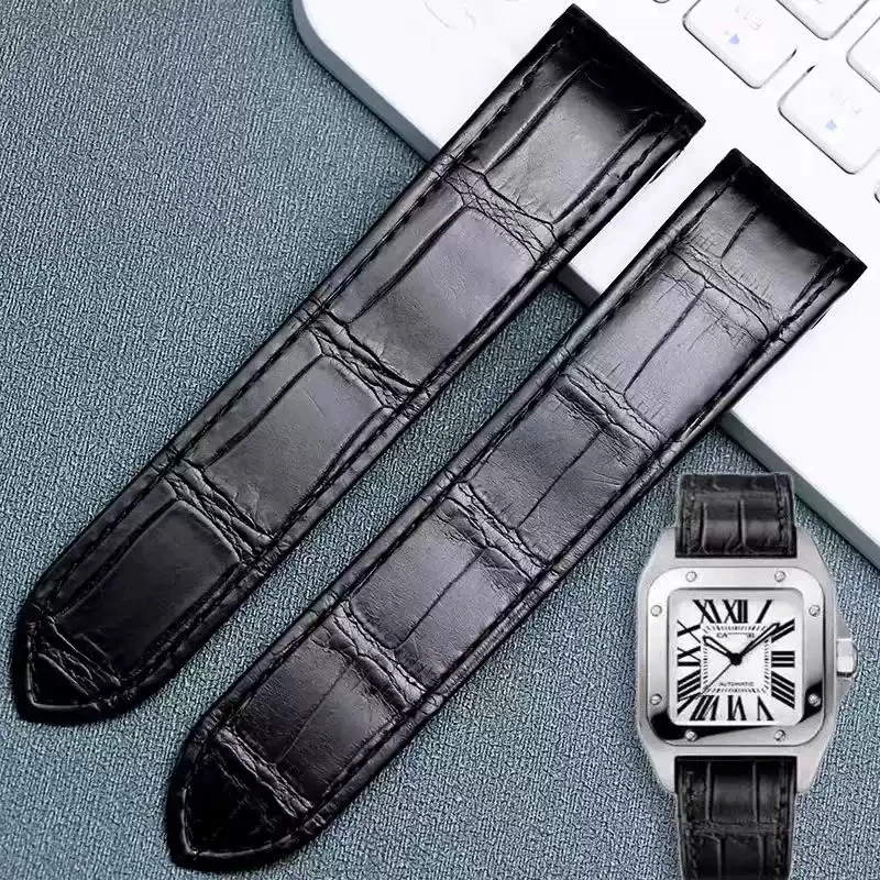 Genuine leather watch strap suitable for cartier Santos strap Santos 100 men's and women's folding buckle strap 20 23mm bracelet
Genuine leather watch strap suitable for cartier Santos strap Santos 100 men's and women's folding buckle strap 20 23mm bracelet