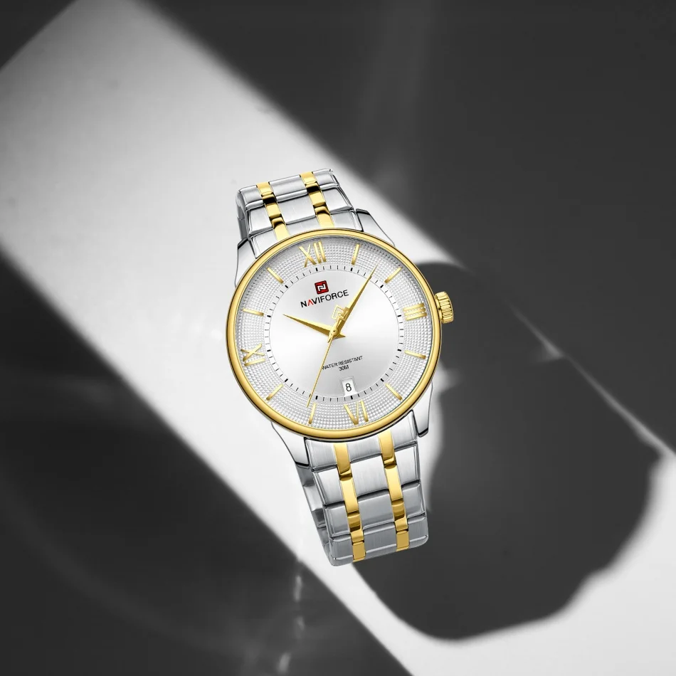 NAVIFORCE New Men's Business Casual Waterproof Stainless Steel Band Quartz Calendar Wrist Watch Model Shockproof Male Watch 2025
NAVIFORCE New Men's Business Casual Waterproof Stainless Steel Band Quartz Calendar Wrist Watch Model Shockproof Male Watch 2025